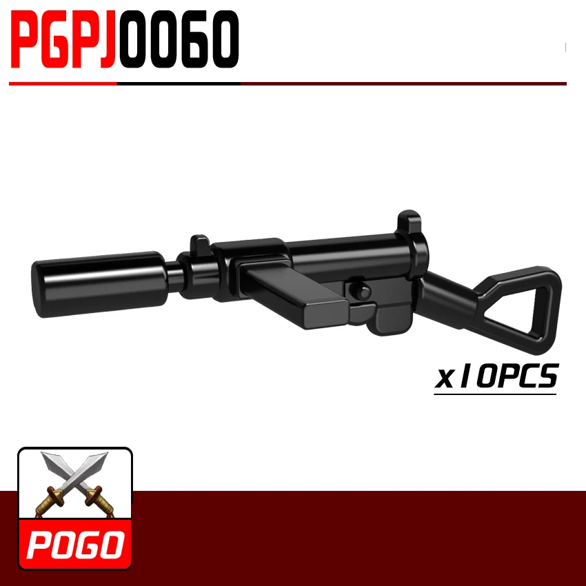 

PG0060 10pcs light machine guns World War Weapons SWAT for MINIFIG Action Figures model diy Assemble Building Blocks Toys Gifts