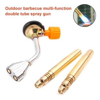 

Manual BBQ Blowtorch Head Cooking Soldering Butane Gas Tool Copper Double Tube SMN88
