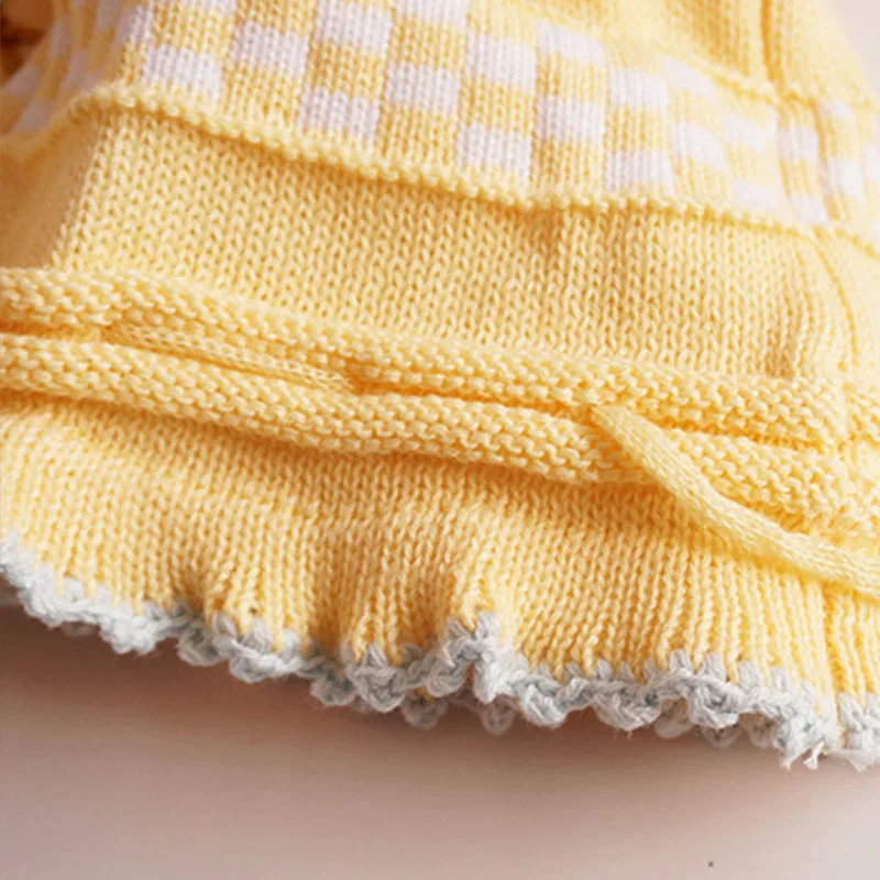 Flower Baby Girl Beanie Hat Crochet Lace Sweet Princess Cotton Cap Infant Newborn Girls Knitted Bonnet Soft for Spring Autumn (5)