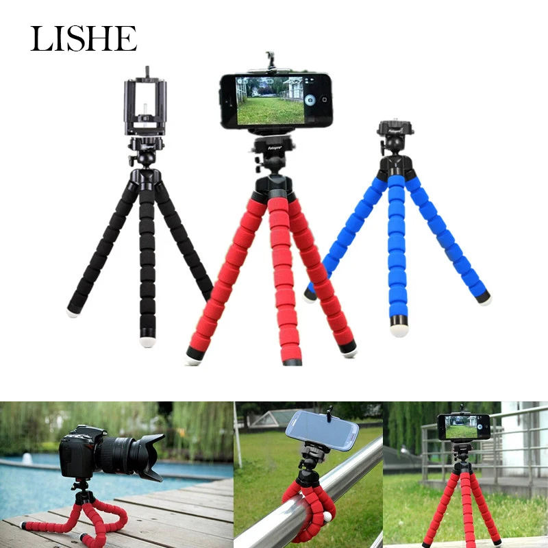 

Phone Tripod Holder Adjustable Octopus Bracket Selfie Shooting Stand Monopod Accessory Mount Support For Mobile Phone SLR Camera