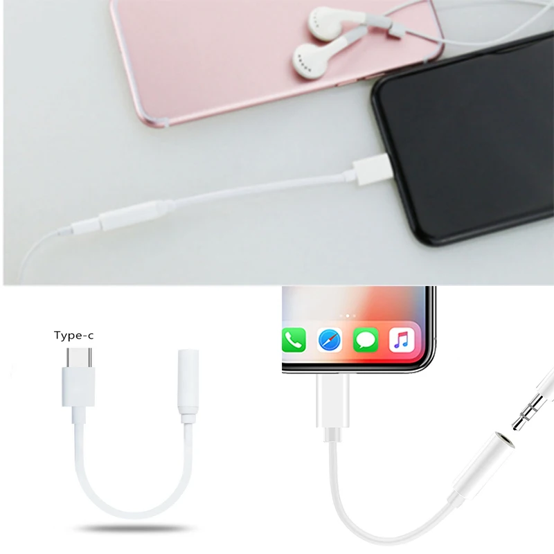 

For iPhone 7 8 plus xs max xr x 3.5mm jack Adapter Splitter adaptateur for Huawei p20 pro p20 Samsung s10 s9 Aux Connector Cable