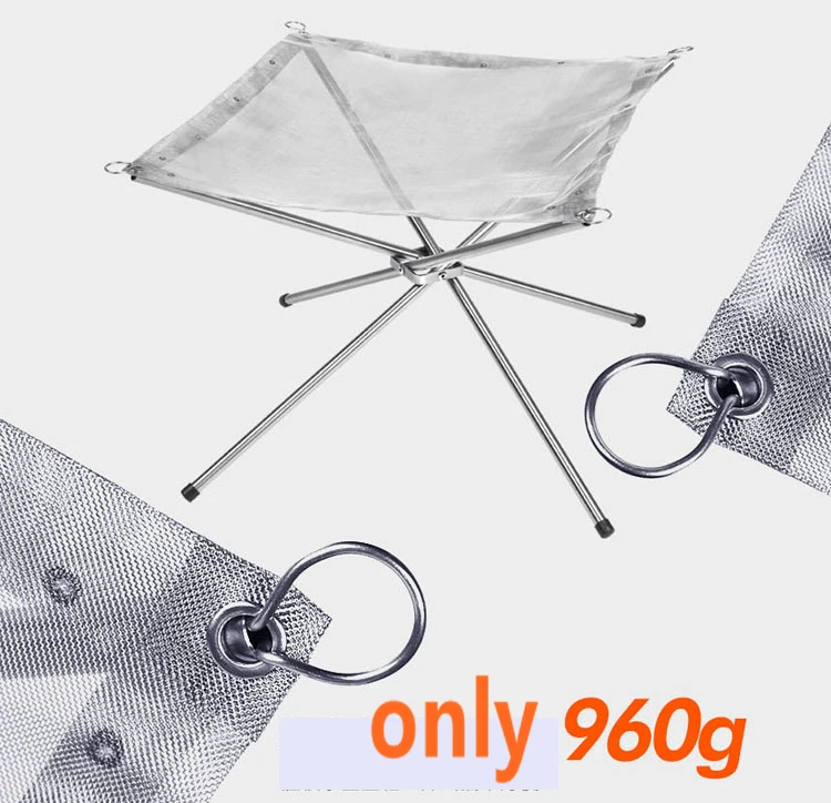 Acampamento ao ar Livre de Aço Fogão a Lenha Aquecimento e Ferramentas Inoxidável Dobrável Fogão Aquecimento Carbono Rack Fogo Plataforma Portáteis 9 High Quality Esporte e Lazer