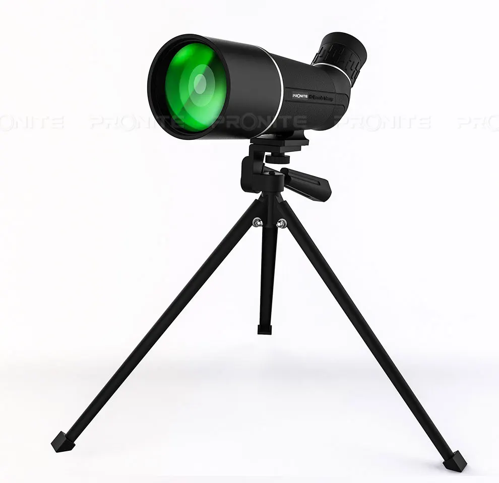 Монокуляр 20X60 для охоты, профессиональный телескоп для наблюдения за птицами, оптическое стекло, портативный бинокль ночного видения, шпионское стекло, монокль - Цвет: with Tripod