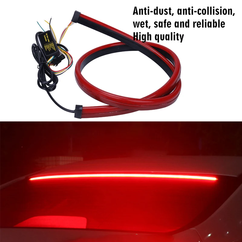 

12V Universal Red LED Car Styling Additional Brake Lights Bar DRL Fog Lamp Stop High Mount Rear Warning Daytime Running Lights