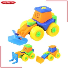 3 pçs/lote Veículos de Construção de Brinquedo Do Carro Da Fricção Carro Dos Desenhos Animados 2-5 Engenharia Escavadeira Carro Criança Carro Brinquedos Educativos