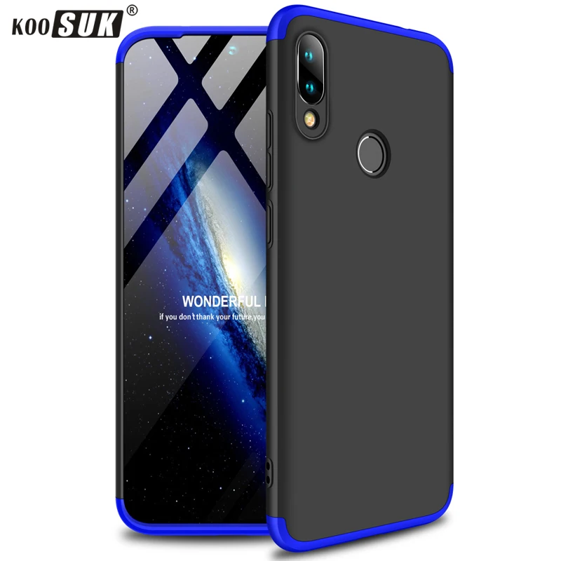 Чехол для телефона 3 в 1 Xiaomi Redmi Note 7 жесткий матовый чехол из поликарбоната Pro