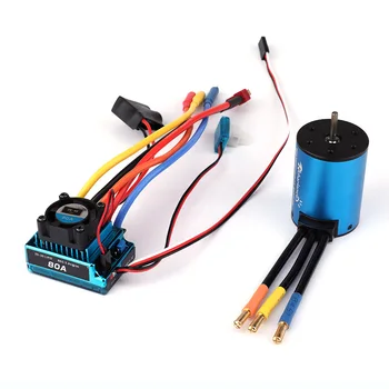 

Waterproof 3650 3900KV 4300KV5200KV Brushless Motor 60A 80A ESC for RC HPI HSP 1/8 1/10 Buggy RC Car Axial Scx10 Rock Crawler