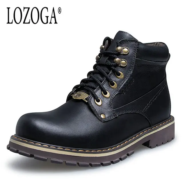 lozoga men boot big size 16 western boots cow leather man shoes lace men shoes size 16
