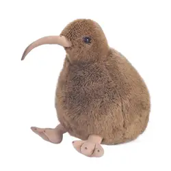 Реалистичные коричневые Kiwis плюшевые игрушки Птица мягкая игрушка, животное день рождения 12 дюймов 6,3