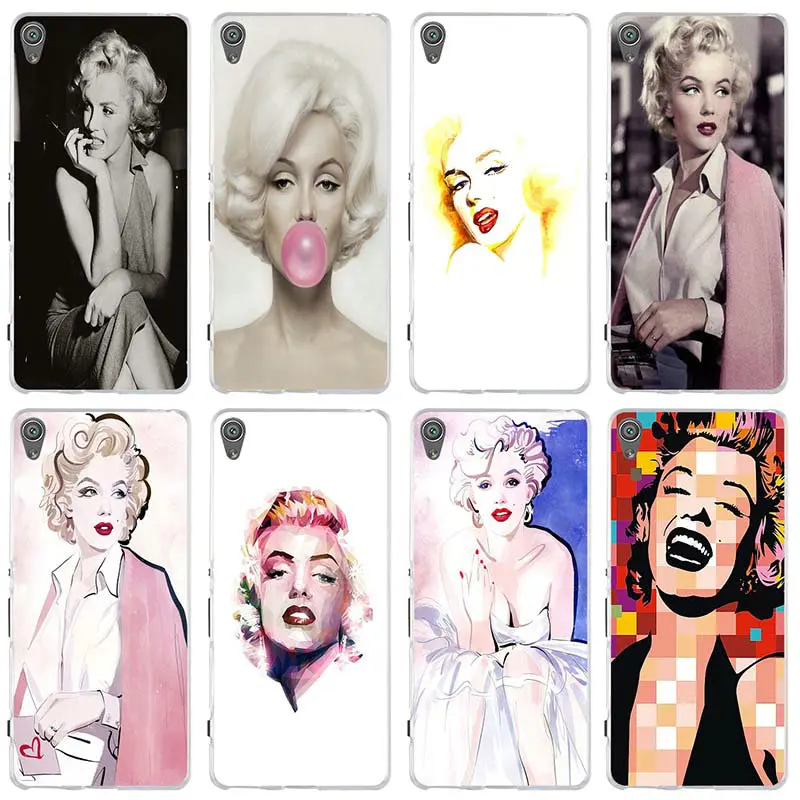 Мягкий ТПУ чехол для телефона Sony Xperia E3 E5 T3 M2 M4 M5 XA XZ Z Z1 Z2 Z3 Z4 Z5 Compact Shell Cute Marilyn Monroe Painted