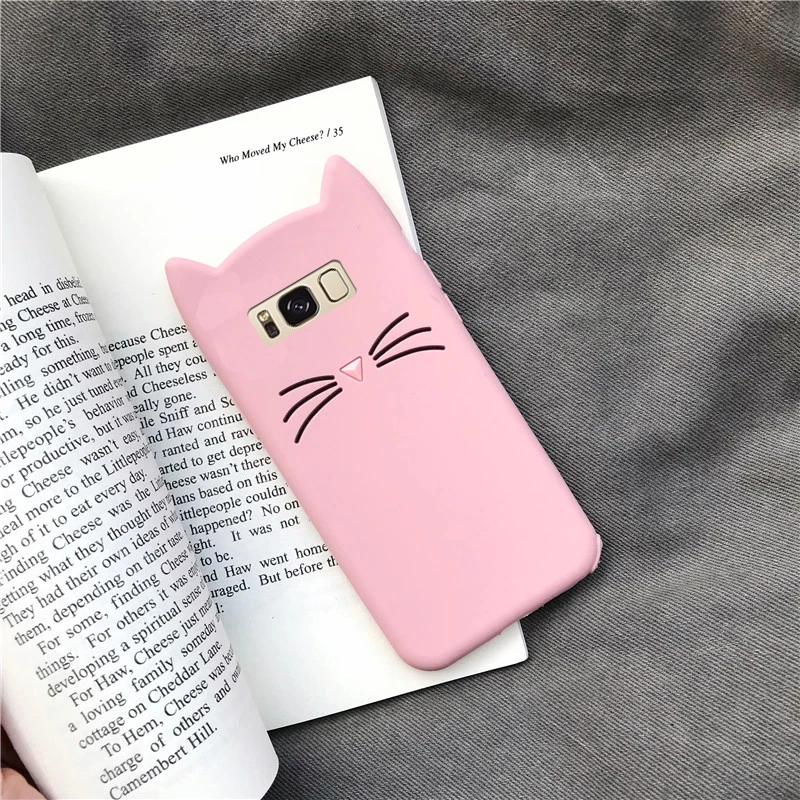 3D Cute Cat Case For Samsung Galaxy S9 S8 S7 S6 S5 Edge Plus Cover Soft Cartoon Silicone Case For Samsung Galaxy Note 9 8 Case (8)