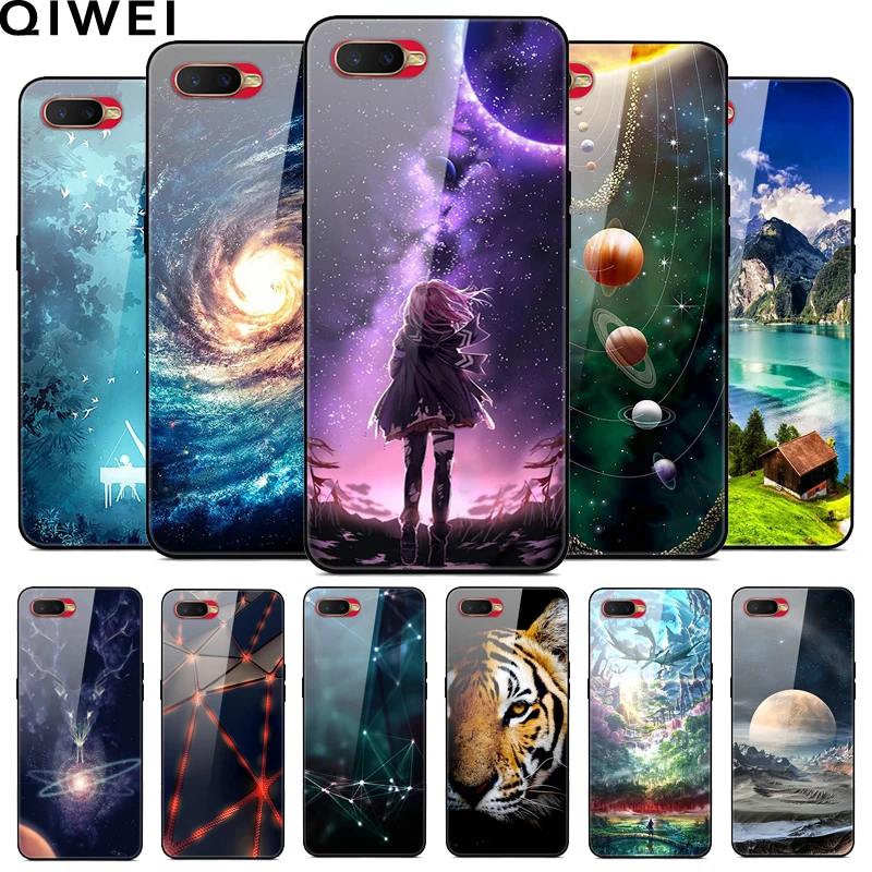 

For OPPO RX17 Neo Case 6.4'' Tempered Glass Soft Bumper +Hard PC Back Cover For OPPO RX 17 Neo CPH1893 Phone Cases Coque RX17Neo