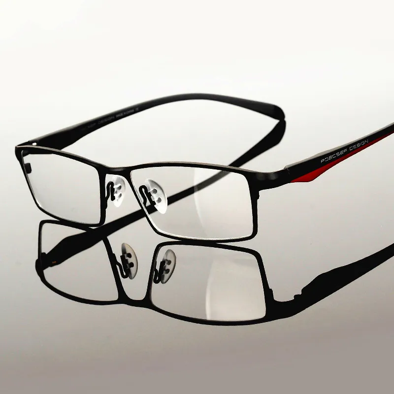 

Classic Mens Pure Titanium Full frame Glasses Frames Myopia Optical Frame Ultra-light Titanium computer Eyeglasses Frame 9110