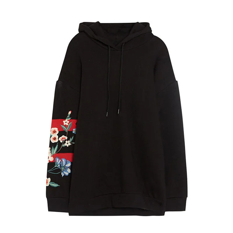 Europe Street Style Hoodies Autumn Fashion Women Flower