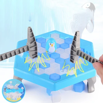 

1PC Parent-child Interactive Educational Toy Saving Penguin Game Penguin Trap Breaking Ice Table Game for Children