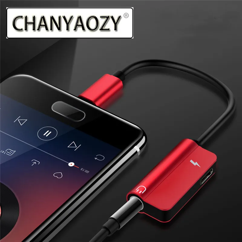 

USB Type-C Audio Charging Adapter 2 in 1 Type C Male to Female 3.5mm Headphone Jack + Charging Converter For Huawei P30 xiaomi