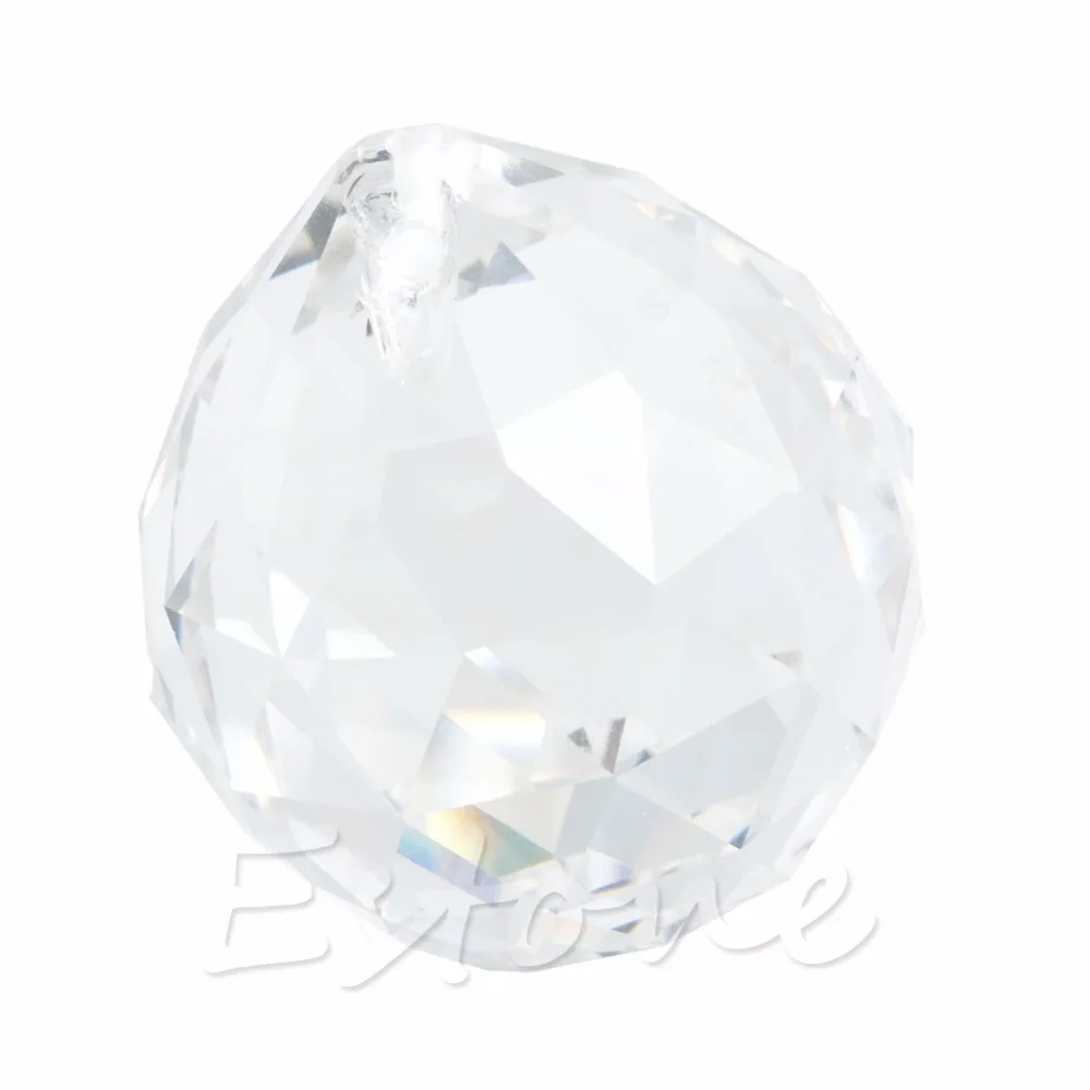 

1 Clear Crystal Feng Shui Lamp Ball Prism Rainbow Sun Catcher Wedding Decor 30mm