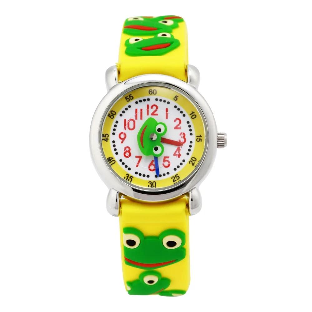 30pcs Cartoon Frog Design Watch Children Quartz Watches Kids Wristwatch