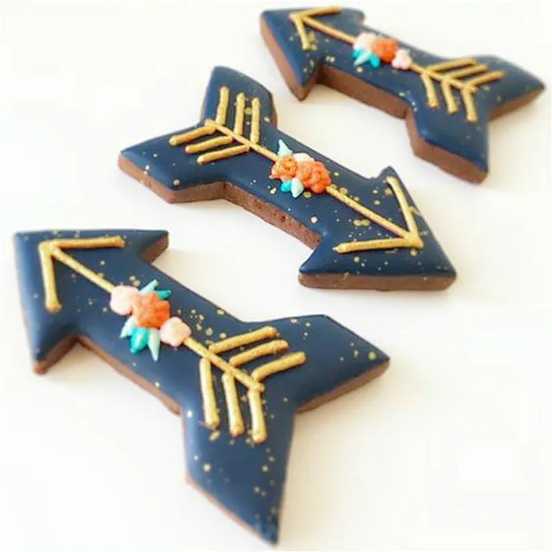 KENIAO Tribal Boho Arrow Cookie Cutter 11 x 4.2 CM Biscuit Fondant Bread Pastry Sandwich Stainless Steel DIY Kitchen Baking Mold