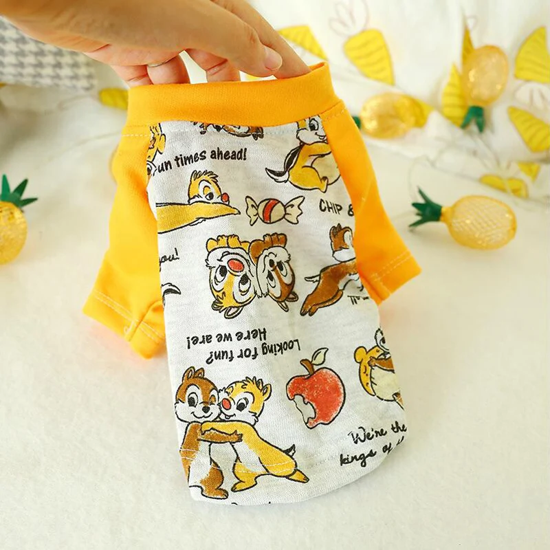 

Dog Clothes New Arrival Spring Summer Pet T-shirt Cute Cartoon Print Puppy Vest Two-Legged Pet Dog Clothes For Small Pets XS-XL