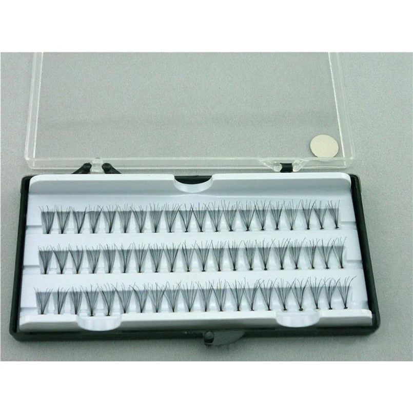 

Wholesale 4 packs/lot High Quality Black Individual False Eyelashes Eye Lash Makeup Extension Kit 8mm 10mm 12mm 14mm.