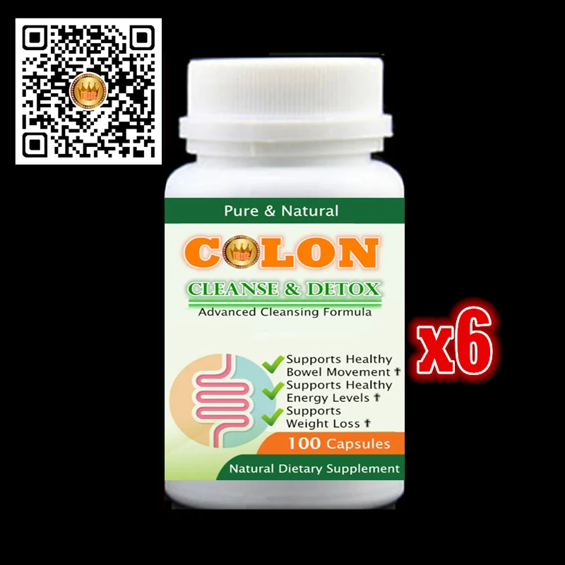 

6 bottle 600pcs Quick Colon Cleanse Detox,Support Weight Loss,Psyllium Husk;chebulic myrobalan;Moringa;senna leaf;Aloe Vera
