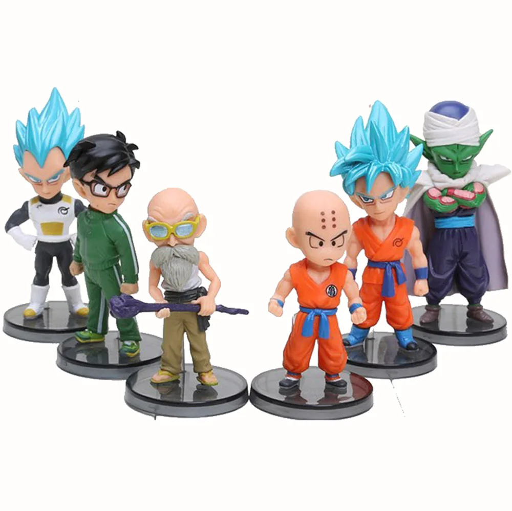 6pcs/lot Dragon Ball Z Q Version Son Goku Son Gohan Vegeta ...