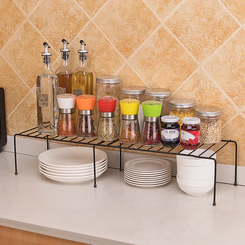 

Adjustable Storage Rack Multifunction Cupboard Desktop Kitchen Storage Shelf Spice Rack Bathroom Kitchen Organizer