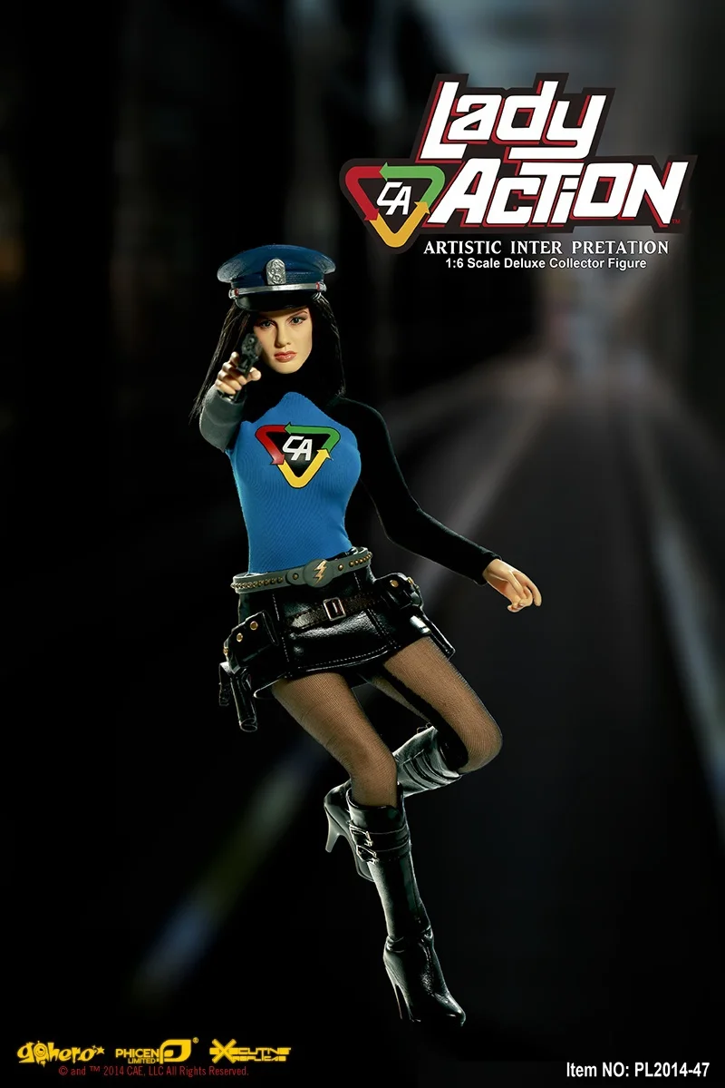 1/6 scale figure doll Super flexible CA Lady Action Collector Policewoman 12