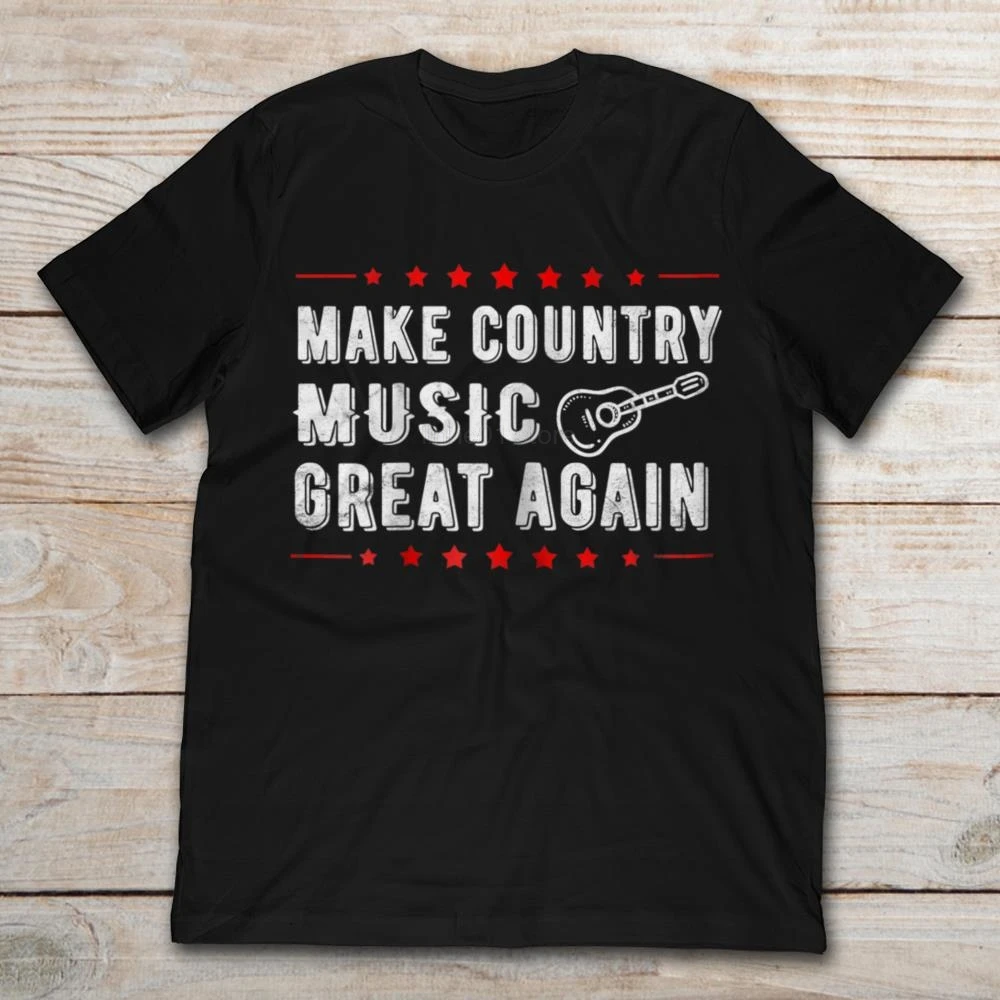 GILDAN Brand Guitar Make Country Music Great Again 2019 Summer Men's Short Sleeve T-Shirt GILDAN Brand Guitar Make Country Music Great Again 2019 Summer Men's Short Sleeve T-Shirt