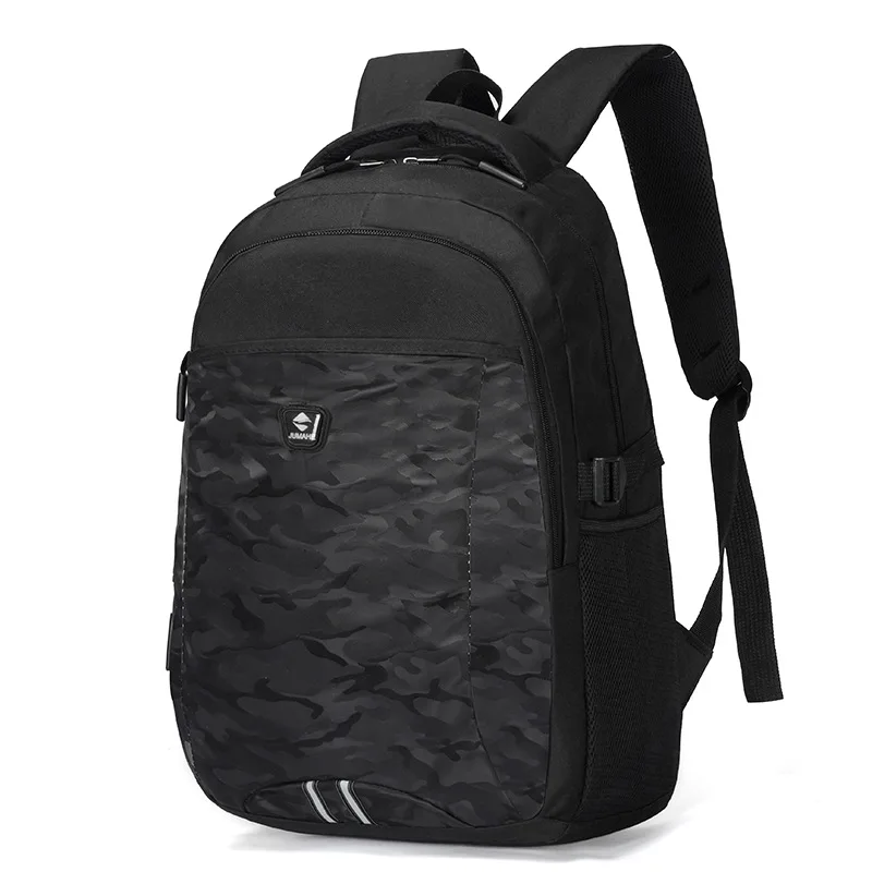 Мужские повседневные Рюкзаки из Оксфорда для путешествий, школьный мужской модный школьный рюкзак большой емкости для подростков, многофункциональный рюкзак - Цвет: black