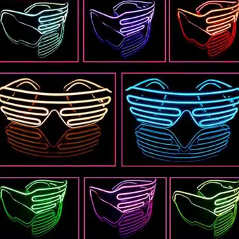 

Novelty LED Glasses Light Up Shades Flashing Luminous Rave Night Christmas Activities Wedding Birthday Party Decoration 7 Colors