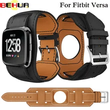Натуральная кожа часы ремешок Double Tour браслет Корреа Reloj ремешок для Fitbit Versa ремешок Ремешок Браслет Спорт ремешок для часов