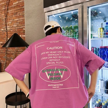 

2019 Summer New Trend Original Loose Short-sleeved Letter Printing Men's Thin Section Cotton Large Size Casual T-shirt