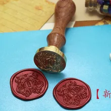 Novo HITMAN REBORN selo de cera De Metal cabeça com cabo de madeira, Scrapbooking cabeça de vedação selo de cera, do Presente do vintage de alta qualidade