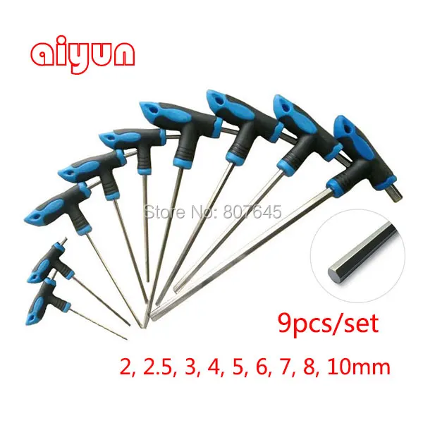 

9pcs/set T handle Allen Hex Key Wrench Spanner set hexagon wrench set T type
