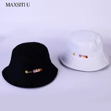 MAXSITI U письмо вышивка может сложить хлопок ведро затенение шляпа солнце мужчин и женщин мужской рыбацкой шляпе