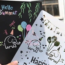 10 шт разных цветов Металлические маркеры 5 шт трафареты для рисования шаблоны для DIY фотоальбома Скрапбукинг дневник поделки