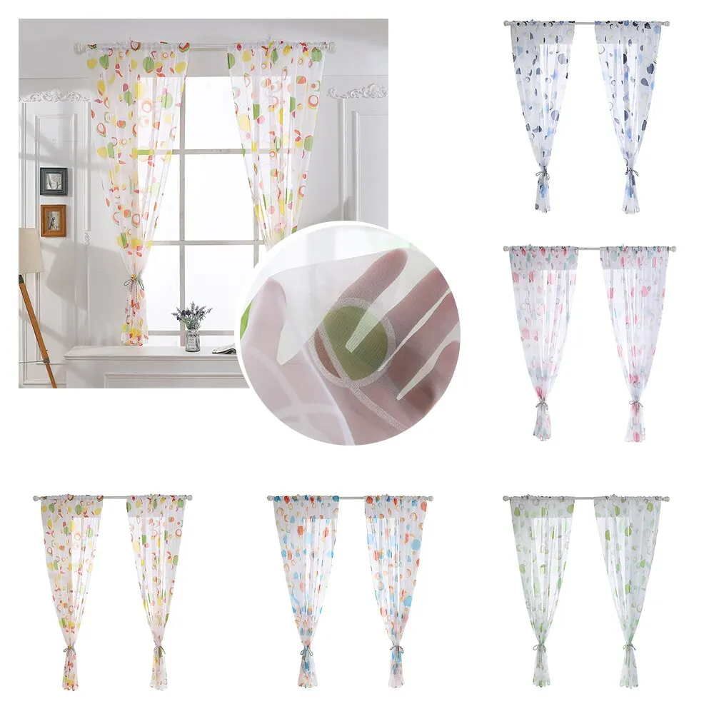 

2019 New Curtain Window Tulle Curtains For Living Room Kitchen Decoration Sheer Voile Curtain Modern Valance Hot