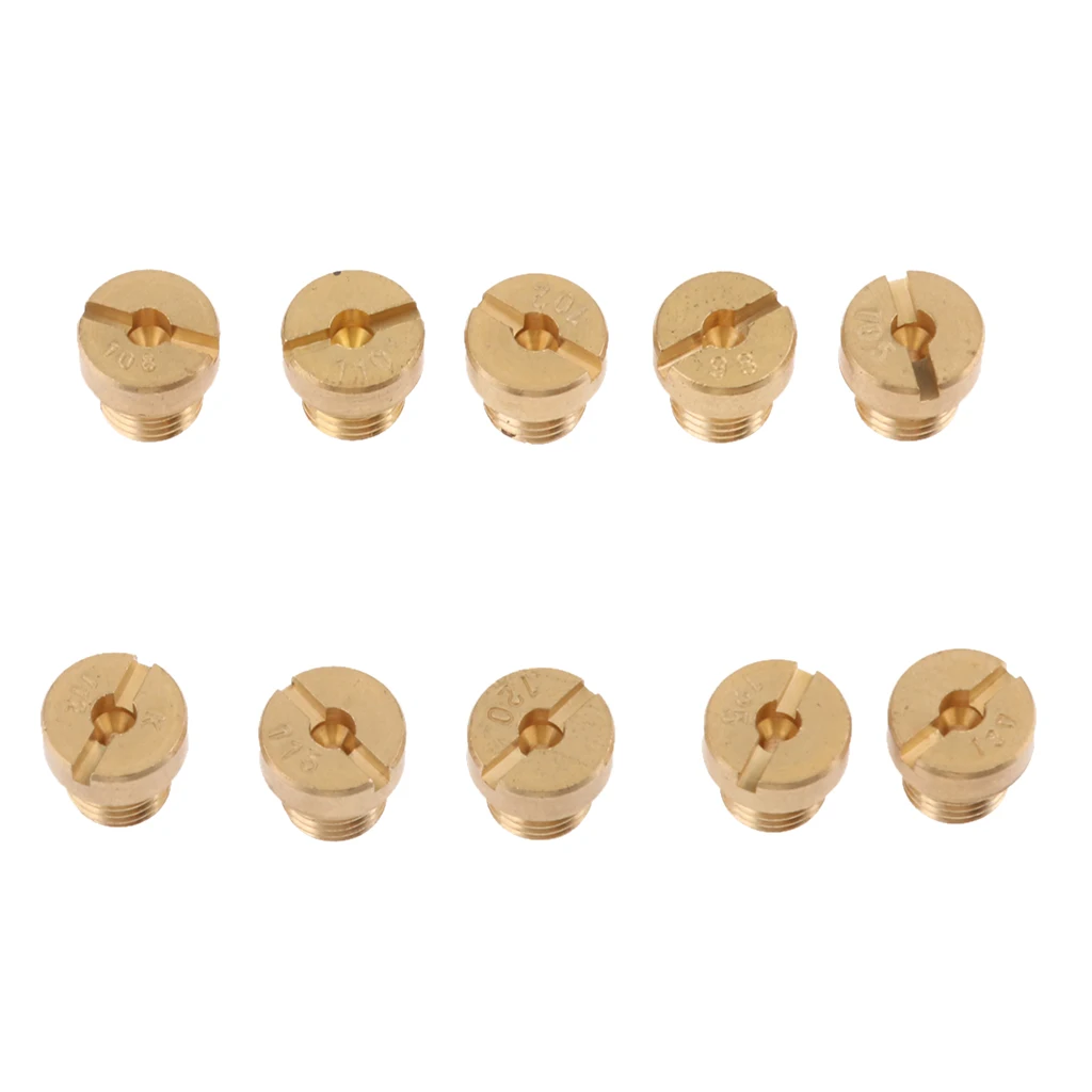 

6mm M6 Carburetor Main Jet Kit 10pcs Set Slow/Pilot Jet & 10pcs Main Jet 98-130 For PWK Keihin OKO CVK PE Carburetor