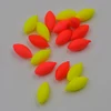 MNFT 100Pcs Oval Mini Fishing Float Bobber Rig Making Fishing Floating Beans Red/Yellow Striking Beads With Hole No Stopper 3 4# ► Photo 2/6