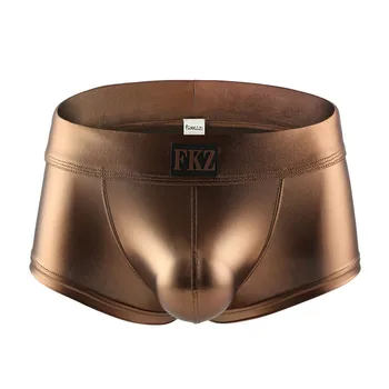 

Fashion Boxers Male Sexy Underpants Panties Sexy Mens Boxer Cuecas Shorts Man Leather High Quality Underwear Panties Boxers