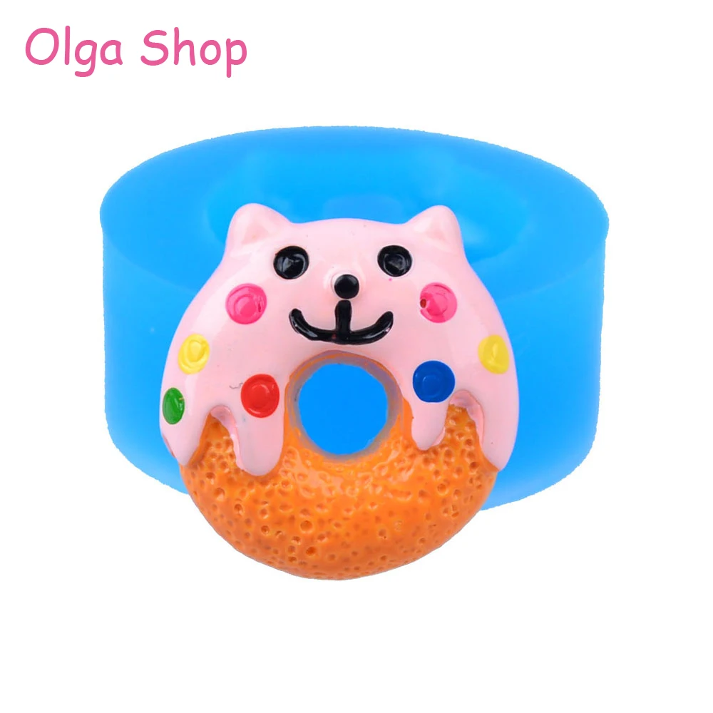 

TYL013 19.8mm Cat Donut / Doughnut Silicone Mold Cake Decoration, Fondant, Resin, Chocolate, Cookie Biscuit, Clay, Candy, Wax