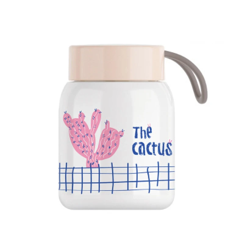 

210ml Cute Mini Cactus Series Vacuum Flask Thermos Bottle With Lid Rope Stainless Steel Leak Proof Portable Travel Thermo Mug