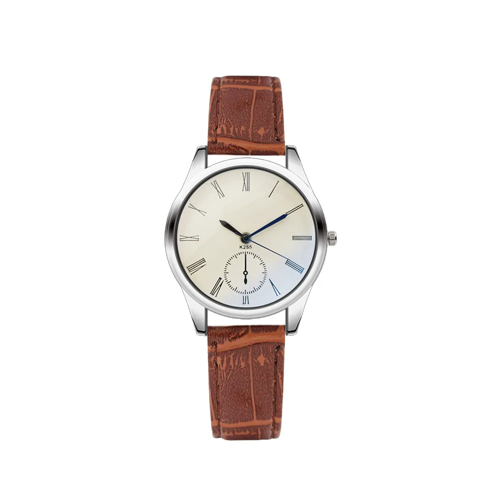 

Fast Sending Fashion Women's Men's Watch Analog Casual Brown Leather Strap Couple Wrist Watches Gift Bracelet Drop Shipping c912