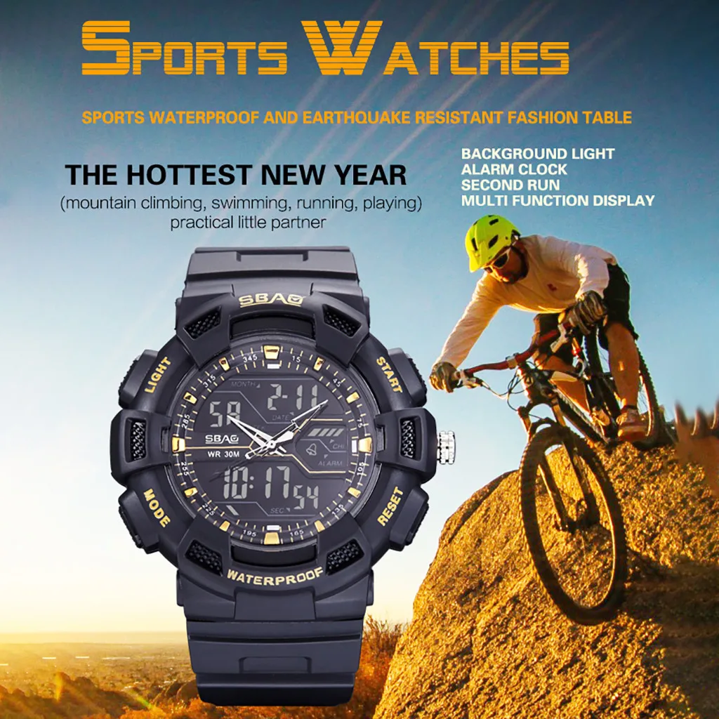 

Watches Military Sports Watch Men New Brand Quailty Luxury Men's Quartz Digital Casual Outdoor 50M Waterproof Wrist Watch LD