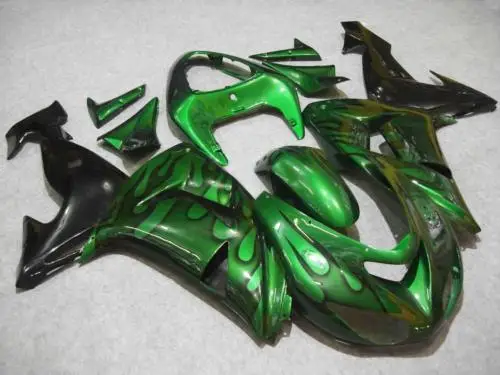 Комплект обтекателей для мотоцикла KAWASAKI Ninja ZX10R 06 07 ZX 10R 2006 2007 zx 10r ABS черный зеленый