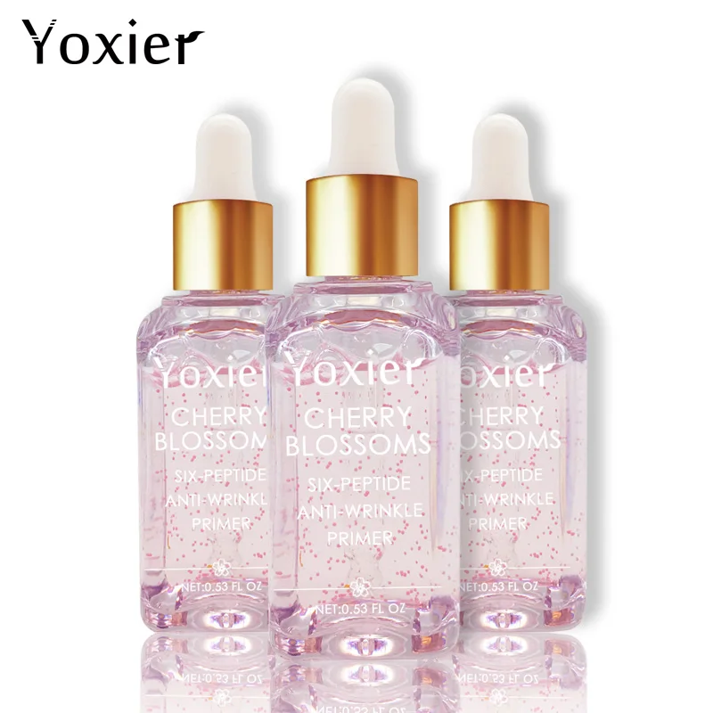 3 шт./лот Yoxier новая брендовая основа для макияжа отбеливающая эссенция для лица цветущая вишня профессиональная Сыворотка против морщин основа праймер - Цвет: 1