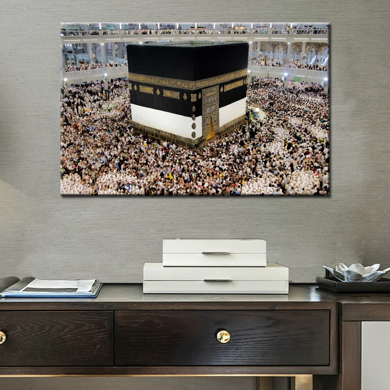 

Modern Islam Muslim Style Posters and Prints Wall Art Canvas Wall Decoration Painting Mecca Mosque Pictures for living Room Wall