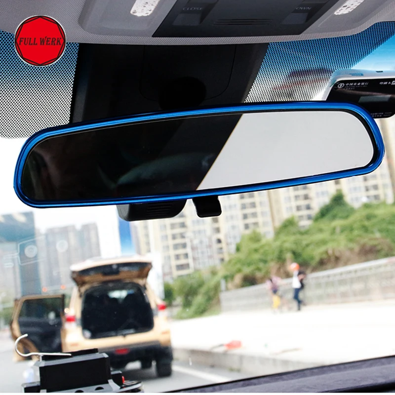 

Stainless Steel Car Inside Rearview Mirror Trim Cover for Toyota Camry 2018 Black Blue Silver Interior Moulding Accessories